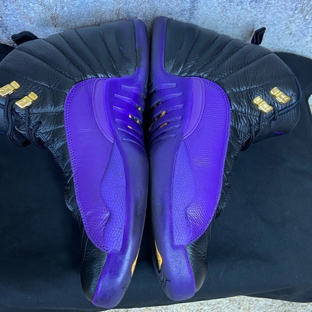 Air Jordan Retro 12 Field Purple Black Sneakers Size 12 - Picture 11 of 14
